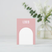 Roze dusty Arch voeg Logo juwelen toe Visitekaartje (Staand voorkant)