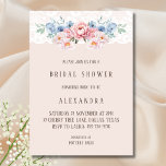 Roze Dusty Blue Romantic Floral Lace Vrijgezellenf Kaart<br><div class="desc">Verhoog uw feest met deze gepersonaliseerde, romantische Bloemenveter Bruids Douche Uitnodiging, ontworpen om een vleugje tijdloze elegantie toe te voegen aan uw speciale dag. Met stoffige blauwe bloemen, delicaat groen, blush roze en witte pioenen en witte kant tegen een zachte beige achtergrond, is dit ontwerp een perfecte mix van vrouwelijkheid...</div>