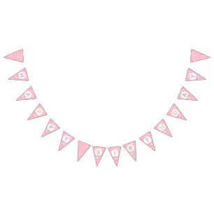 Roze Dwaas Gans-Verjaardag Vlaggetjes