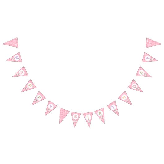 Roze Dwaas Gans-Verjaardag Vlaggetjes (Alle)