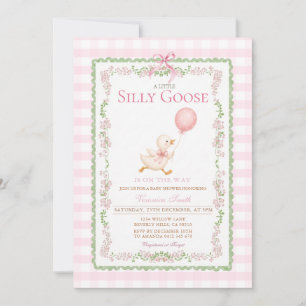 Roze Dwaas Ganz Baby Shower Coquette Gans Kaart