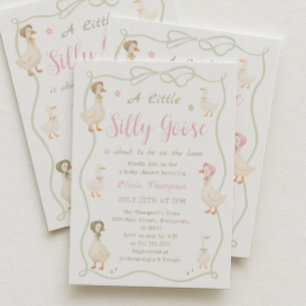 Roze Dwaas Ganz Baby Shower Uitnodiging