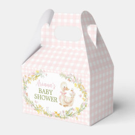Roze Dwaze Gans Bloem Meisje Baby Shower Bedankdoosjes