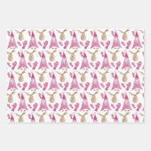 Roze dwergen en rendieren Waterverf Inpakpapier Vel (Voorkant 2)