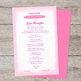 Roze Eagle Court of Honor Ceremonie Programma Flyer