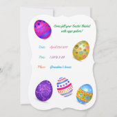 Roze Easter Egg Hunt w / Sprinkles Uitnodiging (Achterkant)