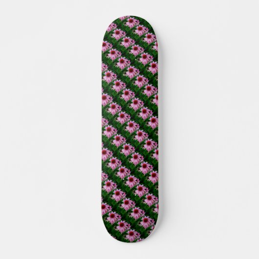roze echinacea bloemen op de groene skateboard (Voorkant)