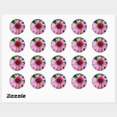 roze echinacea flower sticker (Vel)