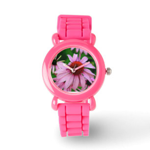 roze echinacea flower watch horloge