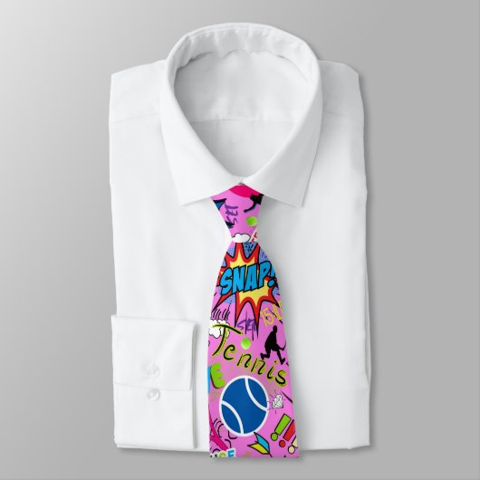 😍 🤩 roze Eclectische 🎾 Stropdas (Gebonden)