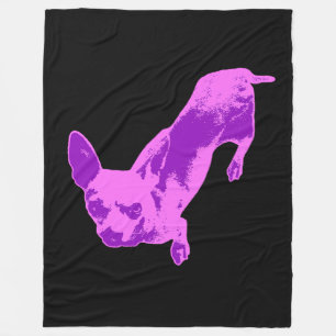 Roze edel pop fleece deken
