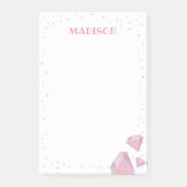 Roze edelsteen Post it Note (Voorkant)