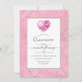 Roze Edelsteen Quinceañera Kaart (Voorkant)