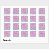 Roze Edelstenen Bedankt Sticker Vel (Vel)