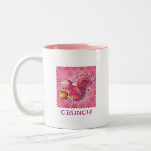 Roze eekhoorn 2-toon Mok (linkergreep) (Links)