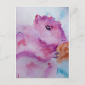 Roze eekhoorn briefkaart (Voorkant)