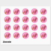Roze eekhoorn Kleine Stickers (Vel)