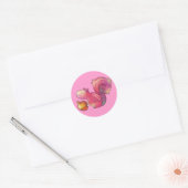 Roze eekhoorn Kleine Stickers (Envelop)
