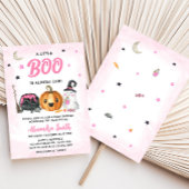 Roze een beetje boe Baby shower Kaart