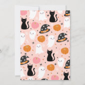 Roze een beetje boe Baby shower Kaart (Achterkant)