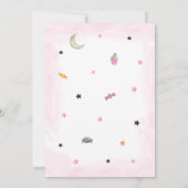 Roze een beetje boe Baby shower Kaart (Achterkant)