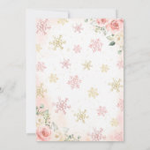 Roze een beetje sneeuwvlok Baby shower Kaart (Achterkant)