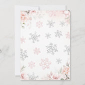 Roze een beetje sneeuwvlok Baby shower Kaart (Achterkant)