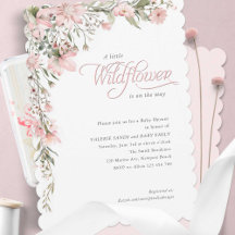 roze een beetje wilde bloem Baby Girl Shower