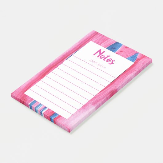 Roze een blauwe Waterverf Post-it Nota's Post-it® Notes (Schuin)