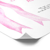 Roze een boog - fopspeen jacht baby shower spel poster (Hoek)