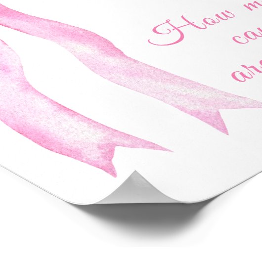 Roze een boog - raad eens hoeveel snoepjes er in e poster (Hoek)