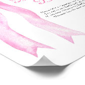 Roze een boog - Zeg geen baby-Poster Poster (Hoek)