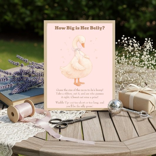 Roze Een Domme Gans Hoe Groot Is Haar Buik Kaart