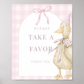 Roze Een Gekke Gans Favoriet Sign Poster (Voorkant)