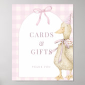 Roze Een Gekke Gans Kaarten en Geschenken Teken Po Poster (Voorkant)