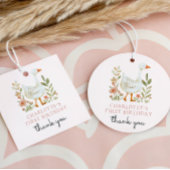 Roze Een Gekke Gans Verjaardag Bedankjes Labels