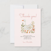 Roze Een Gekke Gans Verjaardag Bedankkaart (Voorkant)