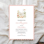 Roze Een Gekke Gans Verjaardag Kaart