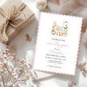 Roze Een Gekke Gans Verjaardag Kaart