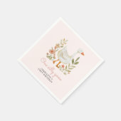 Roze Een Gekke Gans Verjaardag Servet (Hoek)