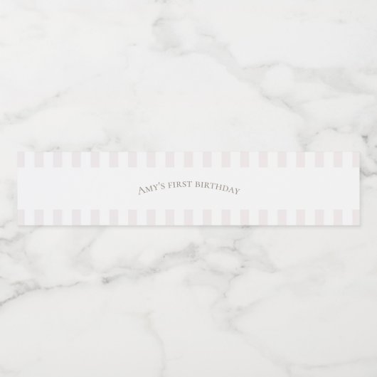 Roze Eén Gekke Gans Water Bottle Label Waterfles Etiket (Enkel label)