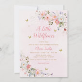 Roze een klein Baby shower van de Boho Girl-bloem Kaart (Voorkant)