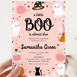 Roze Een Klein Boe Baby Shower Kaart