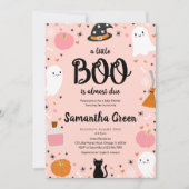Roze Een Klein Boe Baby Shower Kaart (Voorkant)