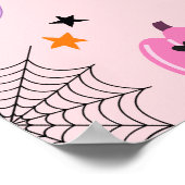 Roze Een Klein Boe Halloween Baby Shower Welkom  Poster (Hoek)