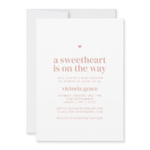 Roze Een Klein Hartend Baby Shower