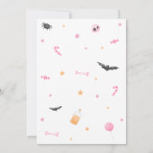 Roze Een Kleine Boo Halloween Baby shower Kaart (Achterkant)