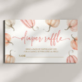 Roze Een Kleine Pompoen Baby shower Luier Raffle Informatiekaartje