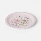 Roze Een Kleine Pompoen Meisje Baby shower Papieren Bordje (Gekanteld)