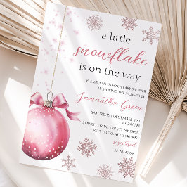  Roze Een Kleine Sneeuwvlok Baby Shower Kaart